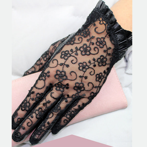 Genuine Lace Leather Gloves