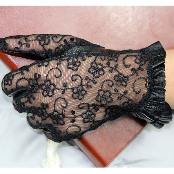 Genuine Lace Leather Gloves