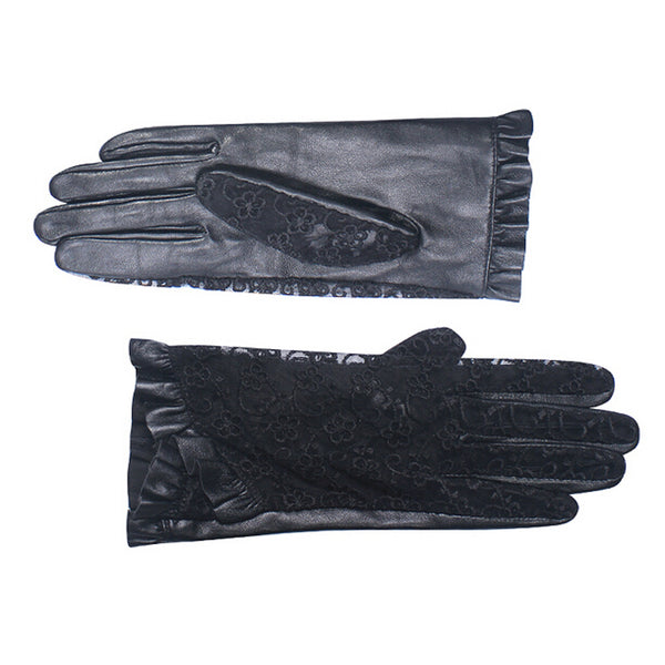 Genuine Lace Leather Gloves