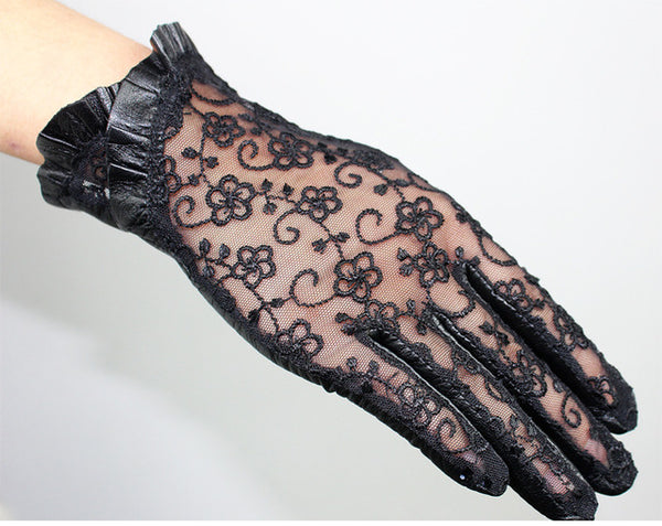Genuine Lace Leather Gloves