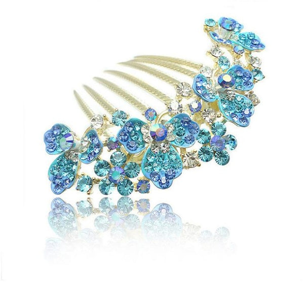 Floral Rhinestone  Clip