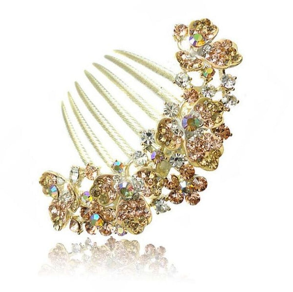 Floral Rhinestone  Clip