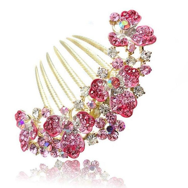 Floral Rhinestone  Clip